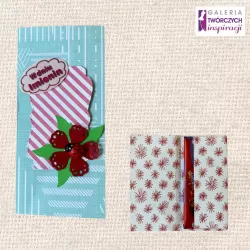 Opakowanie na czekoladę „W dniu imienin” – 8,5 na 17 cm